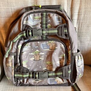 Pottery Barn Kids Star Wars Grogu Baby Yoda Glow-in-the-Dark‎ (15 In) Backpack